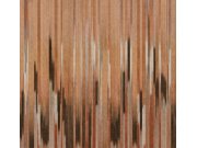 Obrazová tapeta na zeď, imitace látky, hnědá, pruhy, Serica, Masureel