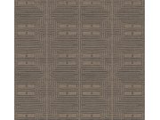 Tapety Yara - Tapeta na zeď, imitace látky, obrazce, hnědá, černá, Serica, Masureel Tapeta na zeď, imitace látky, obrazce, hnědá, černá, Serica, Masureel