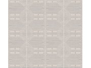 Tapeta na zeď, imitace látky, obrazce, béžová, šedá, Serica, Masureel