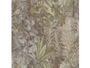 Tapeta na zeď, zelená, hnědá, rostliny, listy, 5825, Jaipur, Parato by Cristiana Masi Tapety Yara