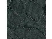 Tapeta na zeď, zelená, černá, imitace mramoru, Philipp Plein 2, Zambaiti Parati