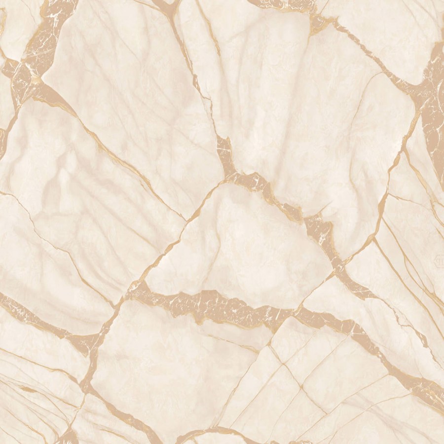 Tapeta na zeď, béžová, zlatá, imitace mramoru, Philipp Plein 2, Zambaiti Parati - Tapety Yara