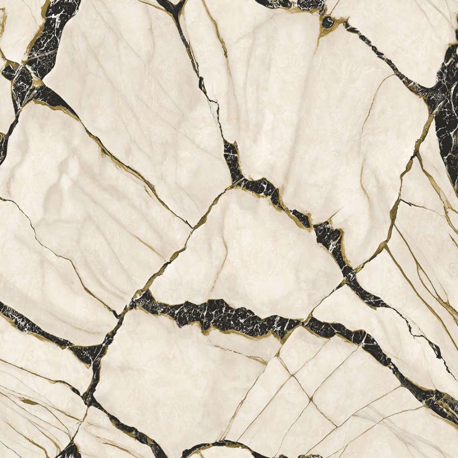 Tapeta na zeď, bílá, černá, imitace mramoru, Philipp Plein 2, Zambaiti Parati - Tapety Yara