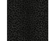 Tapeta na zeď, černá, zlatá, imitace leopardí kůže, Philipp Plein 2, Zambaiti Parati