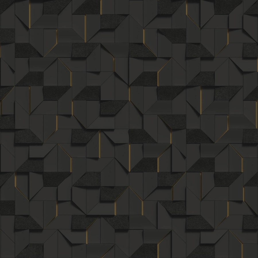 3D tapeta na zeď, černá, geometrický vzor, Philipp Plein 2, Zambaiti Parati - Tapety Yara