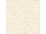 3D tapeta na zeď, zlatá, béžová, geometrický vzor, Philipp Plein 2, Zambaiti Parati