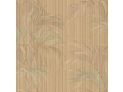 Tapeta na zeď, béžová, zelená, pruhy, listy, Philipp Plein 2, Zambaiti Parati