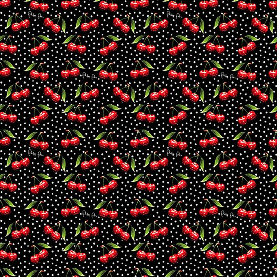 Obrazová tapeta na zeď, černá, červená, třešně, Philipp Plein 2, Zambaiti Parati - Tapety Yara