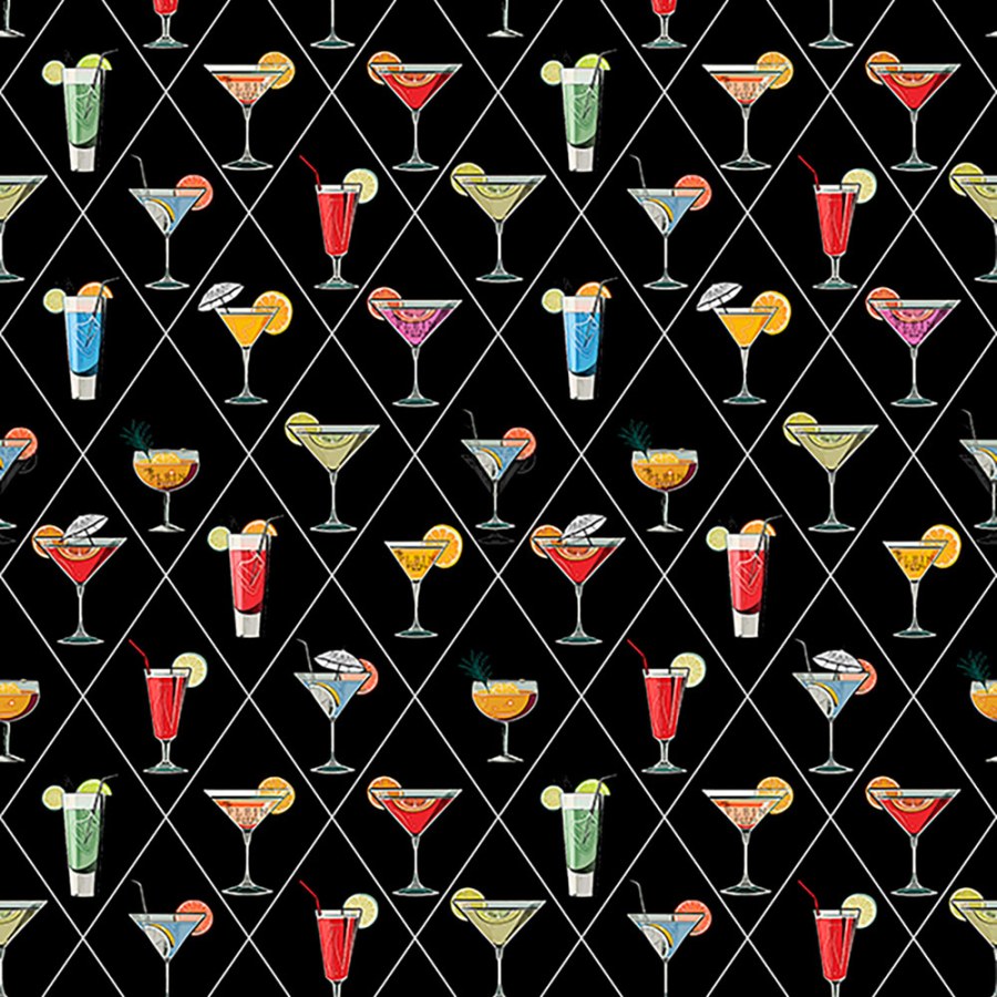 Obrazová tapeta na zeď, bílá, modrá, drinky, Philipp Plein 2, Zambaiti Parati - Tapety Yara