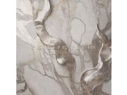 Obrazová tapeta na zeď, šedá, stříbrná, mramor, nápis, 3x3m, Philipp Plein 2, Zambaiti Parati