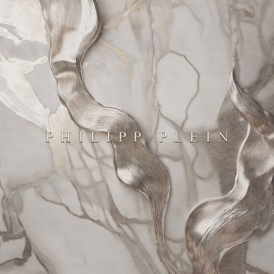 Tapety Yara - Obrazová tapeta na zeď, šedá, stříbrná, mramor, nápis, 3x3m, Philipp Plein 2, Zambaiti Parati Obrazová tapeta na zeď, šedá, stříbrná, mramor, nápis, 3x3m, Philipp Plein 2, Zambaiti Parati - Tapety Yara