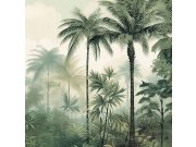 Obrazová tapeta na zeď, zelená, béžová, tropický prales, 5x3m, Philipp Plein 2, Zambaiti Parati