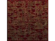 Obrazová tapeta na zeď, červená, zlatá, tygr, obrázky, 3x3m, Philipp Plein 2, Zambaiti Parati