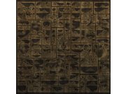 Obrazová tapeta na zeď, černá, zlatá, tygr, obrázky, 3x3m, Philipp Plein 2, Zambaiti Parati