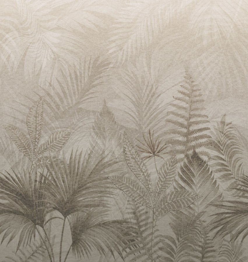 Obrazová tapeta na zeď, hnědá, béžová, kapradiny, Terra Nova, Decoprint - Tapety Yara