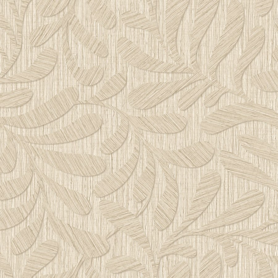 Tapeta na zeď, béžová, imitace dřeva, listy, Terra Nova, Decoprint - Tapety Yara