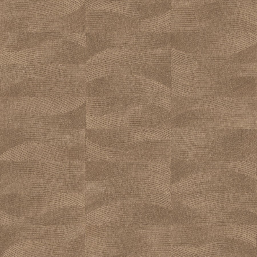 Tapeta na zeď, hnědá, imitace výšivky, vlnky, Terra Nova, Decoprint - Tapety Yara