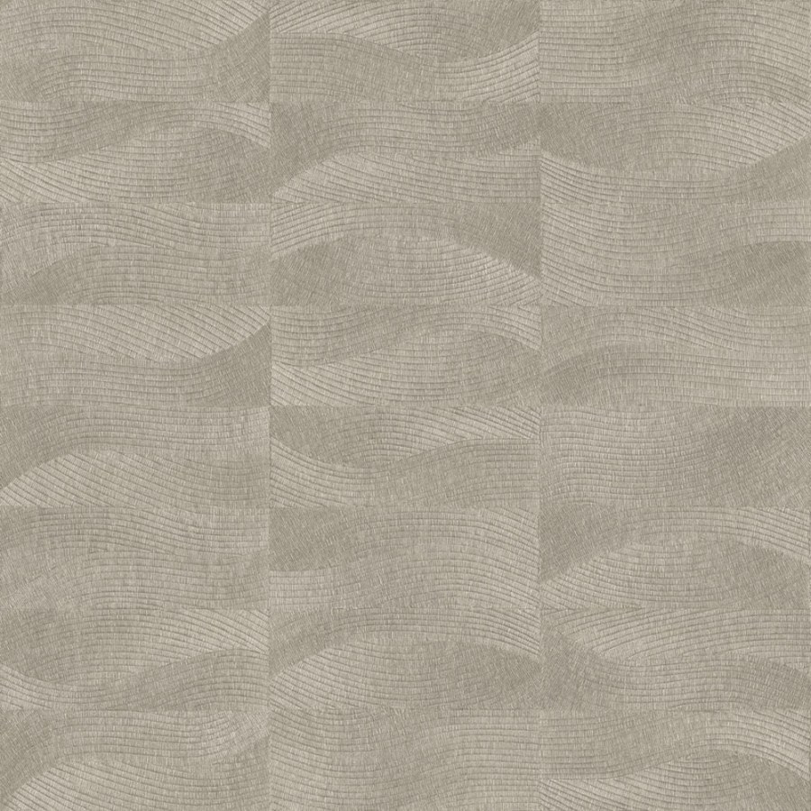 Tapeta na zeď, hnědá, šedá, imitace výšivky, vlnky, Terra Nova, Decoprint - Tapety Yara