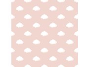 Tapety Yara - Tapeta na zeď, růžová, bílá, mráčky, Momi, Parato by Cristiana Masi Tapeta na zeď, růžová, bílá, mráčky, Momi, Parato by Cristiana Masi