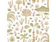 Tapety Yara - Tapeta na zeď, růžová, zelená, tropická rostliny, Momi, Parato by Cristiana Masi Tapeta na zeď, růžová, zelená, tropická rostliny, Momi, Parato by Cristiana Masi