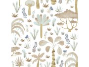 Tapety Yara - Tapeta na zeď, modrá, šedá, tropická rostliny, Momi, Parato by Cristiana Masi Tapeta na zeď, modrá, šedá, tropická rostliny, Momi, Parato by Cristiana Masi