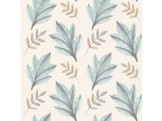 Tapeta na zeď, modrá, zlatá, listy, Momi, Parato by Cristiana Masi