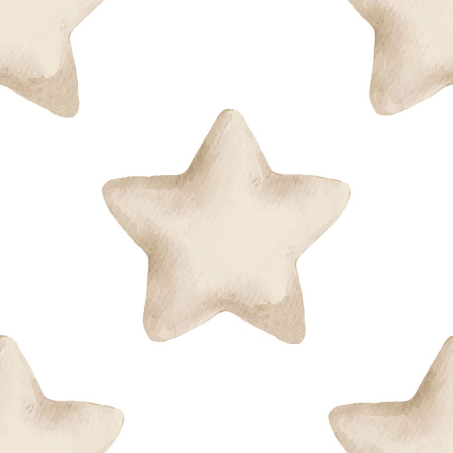 Tapeta na zeď, béžová, bílá, hvězdy, Momi, Parato by Cristiana Masi