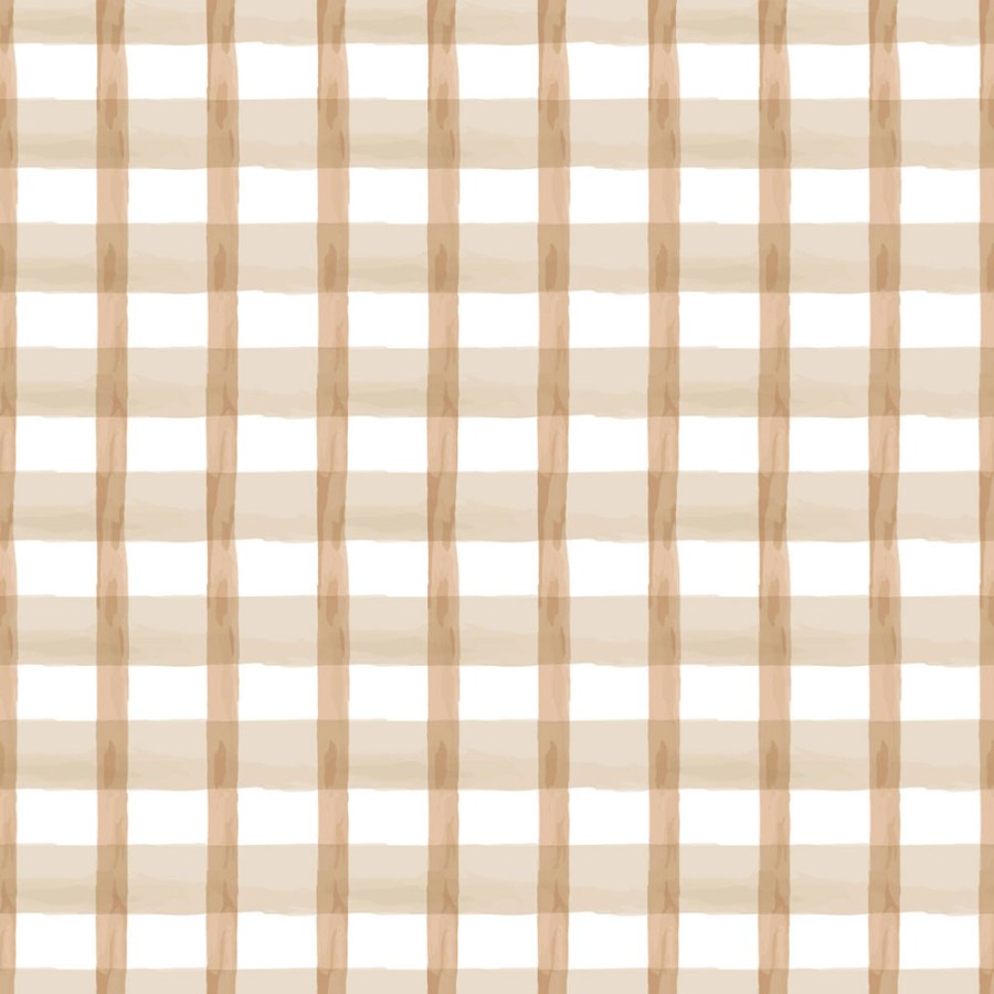 Tapeta na zeď, hnědá, bílá, káro, Momi, Parato by Cristiana Masi - Tapety Yara