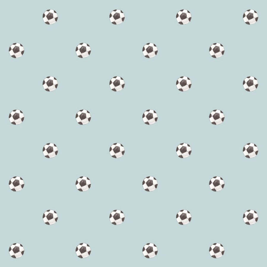Tapeta na zeď, modrá, černá, fotbalová míče, Momi, Parato by Cristiana Masi - Tapety Yara