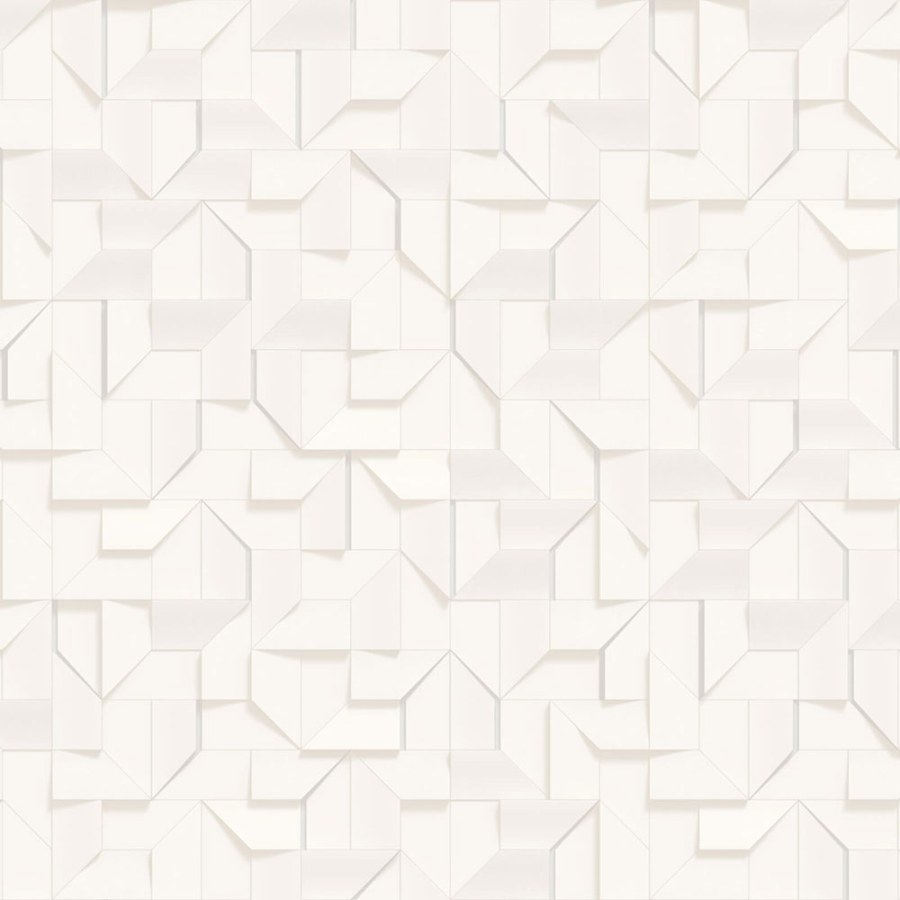 Tapety Yara - 3D tapeta na zeď, bílá, šedá, geometrický vzor, Philipp Plein 2, Zambaiti Parati 3D tapeta na zeď, bílá, šedá, geometrický vzor, Philipp Plein 2, Zambaiti Parati - Tapety Yara