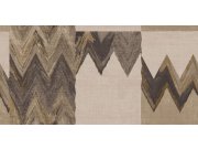 Geometrická tapeta na zeď, béžová, hnědá, imitace látky, Metamorphosis, Parato by Cristiana Masi