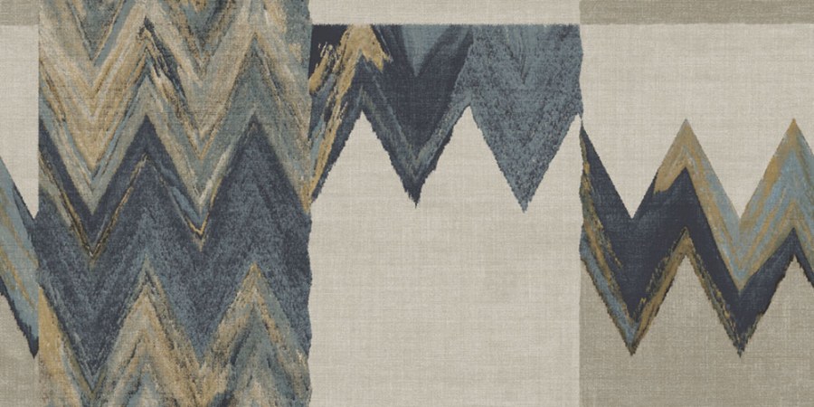 Geometrická tapeta na zeď, modrá, šedá, imitace látky, Metamorphosis, Parato by Cristiana Masi - Tapety Yara