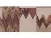 Geometrická tapeta na zeď, hnědá, béžová, imitace látky, Metamorphosis, Parato by Cristiana Masi