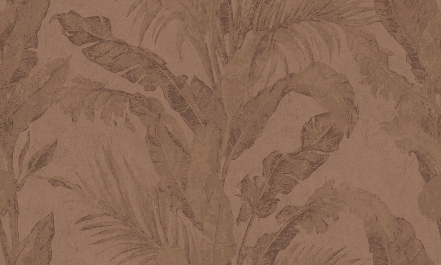 Tapeta na zeď, hnědá, listy, imitace stěrková omítky, Metamorphosis, Parato by Cristiana Masi - Tapety Yara