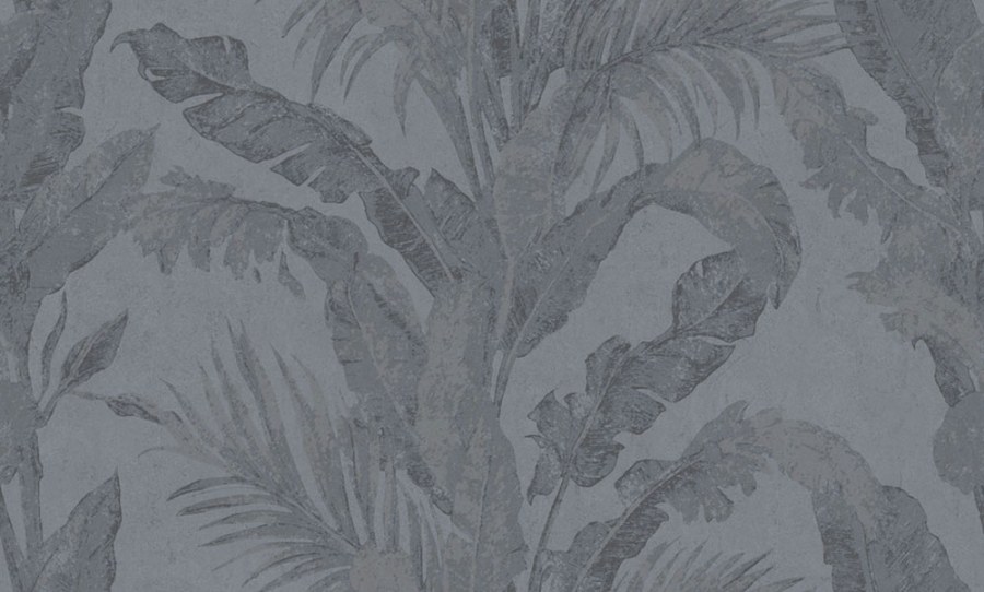 Tapeta na zeď, modrá, listy, imitace stěrková omítky, Metamorphosis, Parato by Cristiana Masi - Tapety Yara