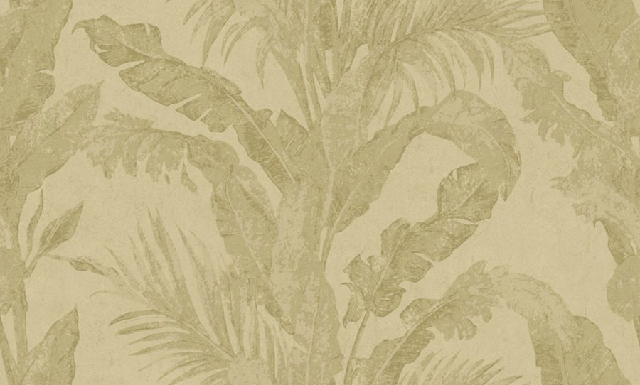 Tapeta na zeď, zelená, zlatá, listy, imitace stěrková omítky, Metamorphosis, Parato by Cristiana Masi - Tapety Yara