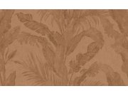 Tapeta na zeď, bronzová, hnědá, listy, imitace stěrková omítky, Metamorphosis, Parato by Cristiana Masi