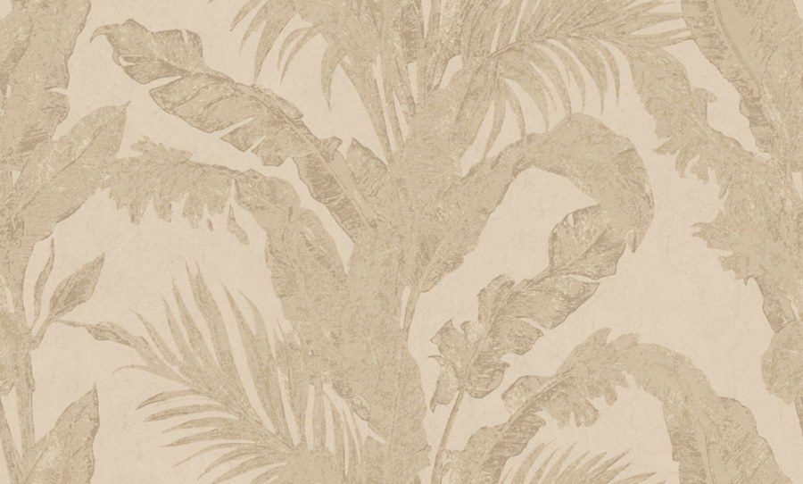 Tapeta na zeď, béžová, listy, imitace stěrková omítky, Metamorphosis, Parato by Cristiana Masi - Tapety Yara