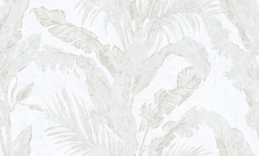 Tapeta na zeď, šedá, bílá, listy, imitace stěrková omítky, Metamorphosis, Parato by Cristiana Masi - Tapety Yara