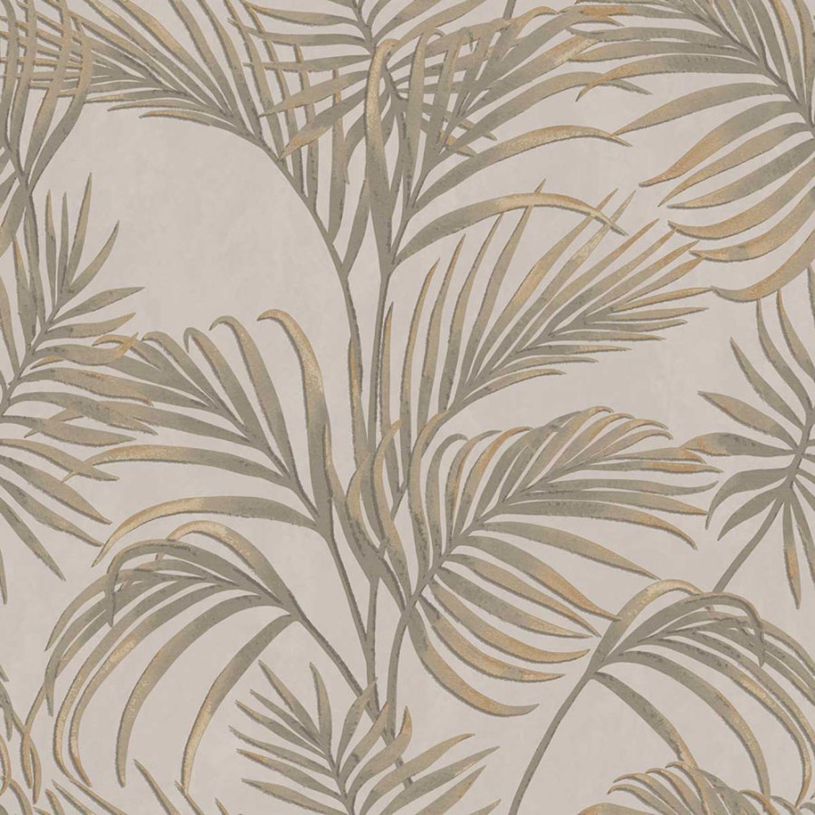 Šedá tapeta s palmovými listy, Agora, Parato by Cristiana Masi - Tapety Yara