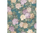 Květinová tapeta na zeď, zelená, fialová, 7719, Agora, Parato by Cristiana Masi