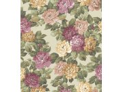 Květinová tapeta na zeď, zelená, béžová, Agora, Parato by Cristiana Masi