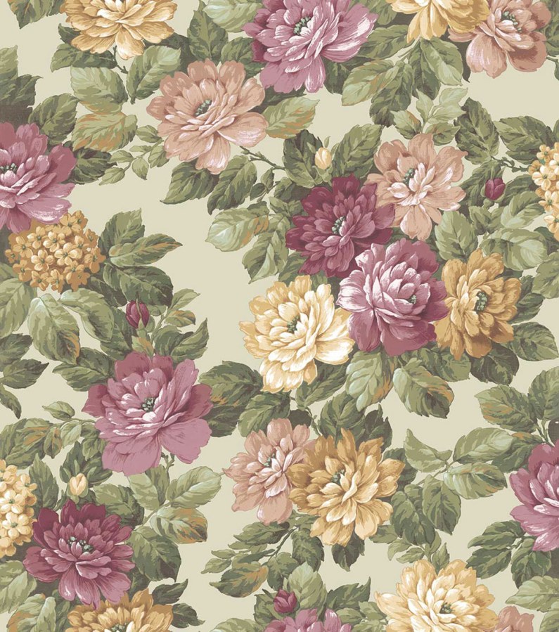 Květinová tapeta na zeď, zelená, béžová, Agora, Parato by Cristiana Masi - Tapety Yara