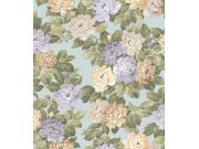 Květinová tapeta na zeď, modrá, zelená, Agora, Parato by Cristiana Masi