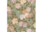 Květinová tapeta na zeď, zelená, růžová, Agora, Parato by Cristiana Masi