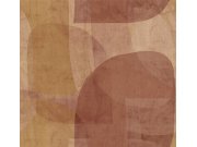Geometrická obrazová tapeta na zeď, hnědá, červená, Imani, Decoprint