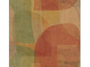 Geometrická obrazová tapeta na zeď, červená, zelená, Imani, Decoprint