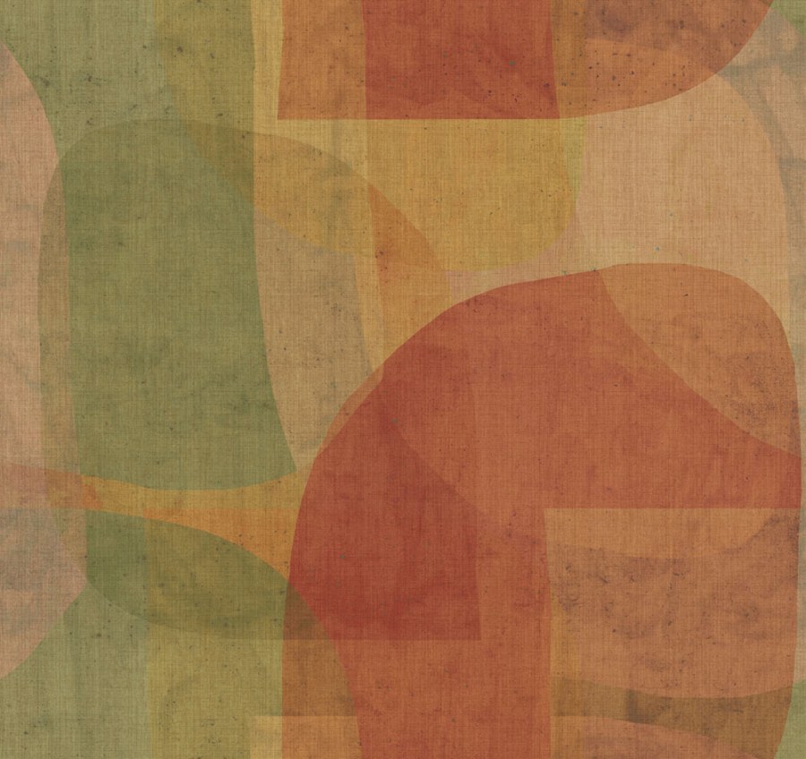 Geometrická obrazová tapeta na zeď, červená, zelená, Imani, Decoprint - Tapety Yara