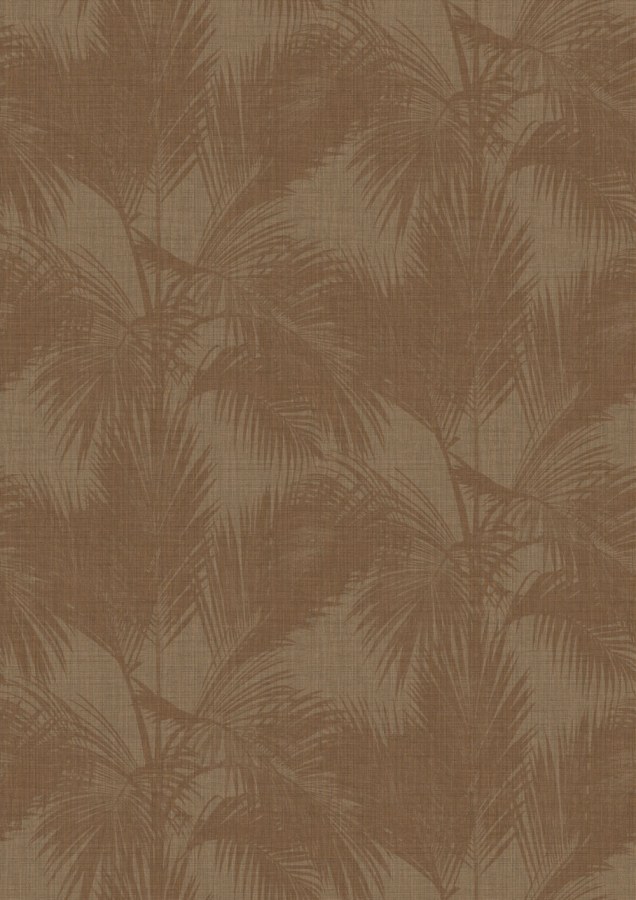 Obrazová tapeta na zeď, palmová listy, hnědá, černá, Imani, Decoprint - Tapety Yara