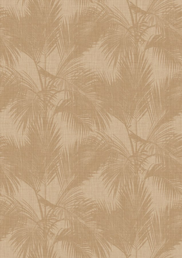 Obrazová tapeta na zeď, palmová listy, hnědá, béžová, Imani, Decoprint - Tapety Yara